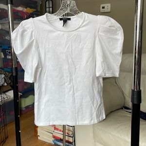 Forever 21 white puff sleeve shirt